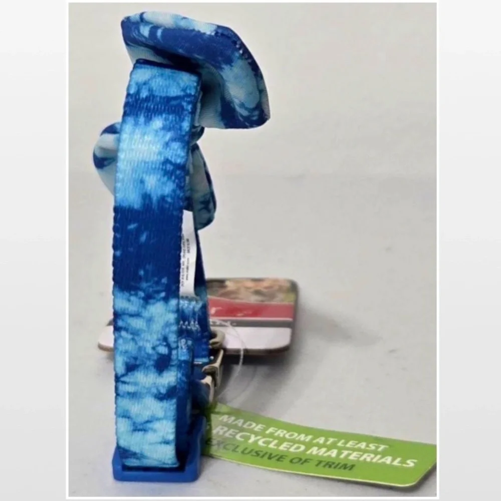 New Pet Dog Collar X-Small Bow Tie Blue White Tie Dye Animal Adjustable NWT